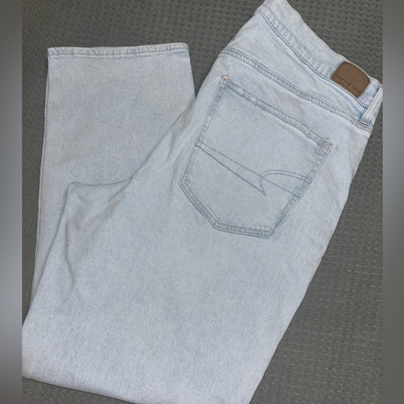 American Eagle Stretch Super High Rise Straight Jeans Women’s size 18 - Picture 10 of 11